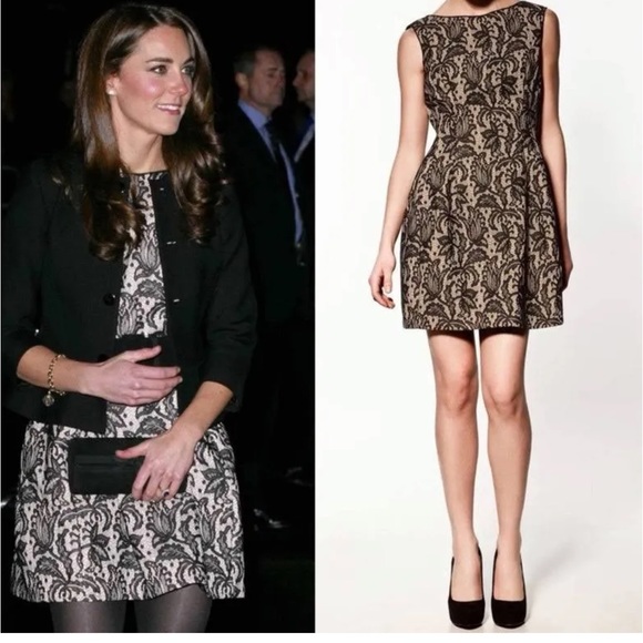 Zara Dresses & Skirts - Cocktail Dress ZARA Lacey Tulip Dress ASO Kate Middleton